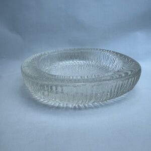 Kosta boda // vintage molded crystal glass ashtray or bowl